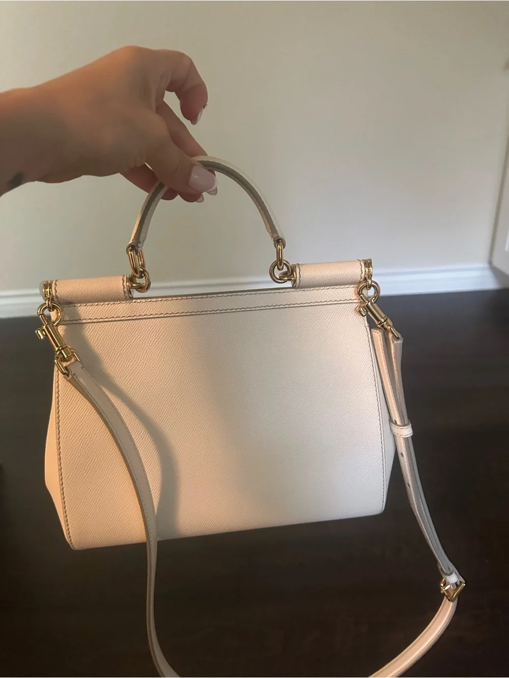 Dolce & Gabbana Top-Handle Satchel with Gold Hardware (removable strap)